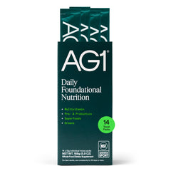 AG1 athletic greens tub with scoop for daily nutrition support