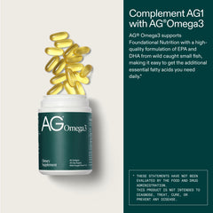 Wild-caught fish source imagery for AG1 Omega-3 Softgels.