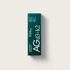 AG1 D3 K2 dropper shows precise dosing for daily use.