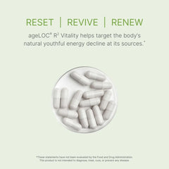ageLOC Nu Skin R² Day dosage container shown with morning light and energy potential.