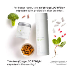 ageLOC Nu Skin R² Day morning routine display showing a simple start to your day.