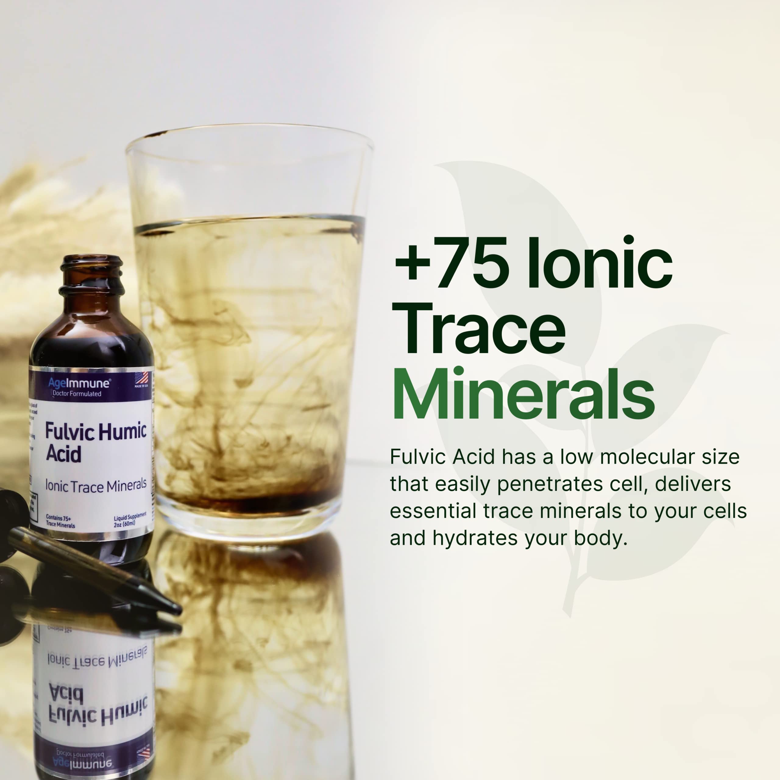 AgeImmune Fulvic Humic product shot featuring an active person rehydrating.