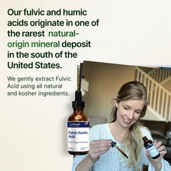 AgeImmune Fulvic Humic drops close-up demonstrating precise dosing.