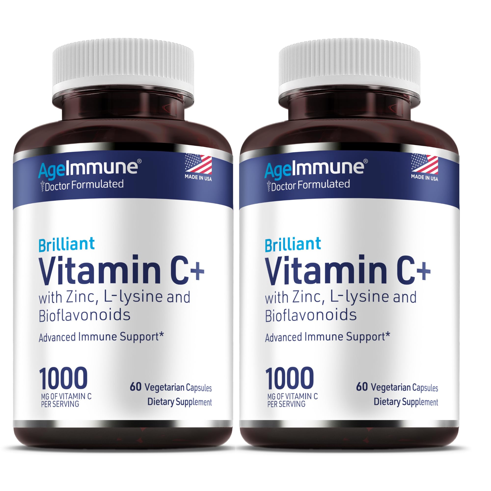 AgeImmune Vitamin C 1000mg complex bottle for daily immune support