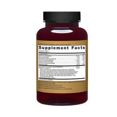 Ageless Male Max cap close-up emphasizes caffeine-free, stimulant-free formula