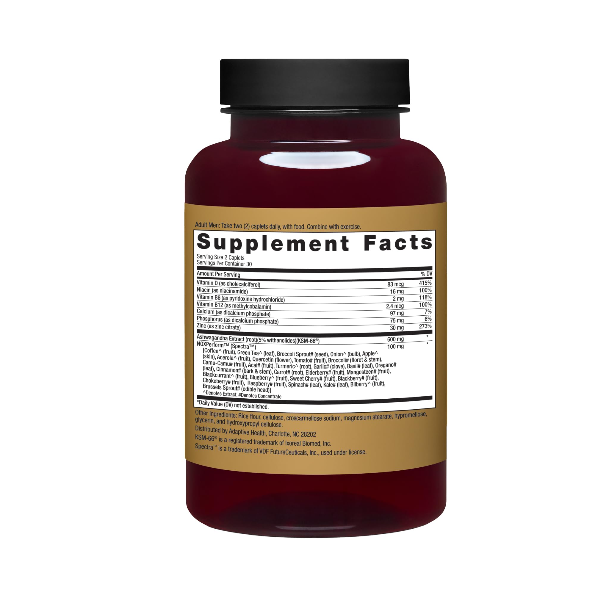 Ageless Male Max caplets emphasize stimulant-free, workout-friendly formula.