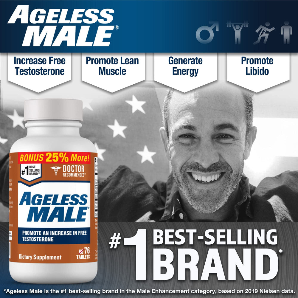 Ageless Male natural ingredients section suggesting safe daily use