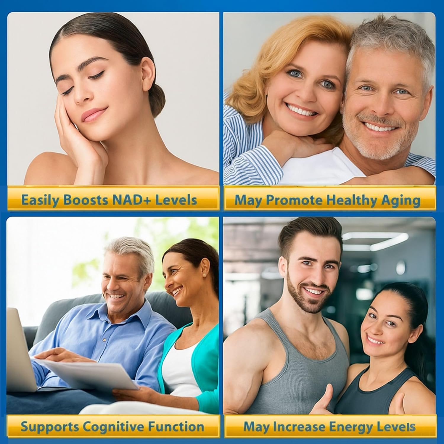 Ageless NMN capsules next to morning coffee suggest energy support.