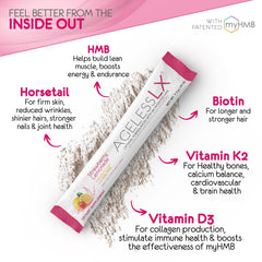 AgelessLX collagen-enhancer blend close-up illustrates skin-friendly ingredients