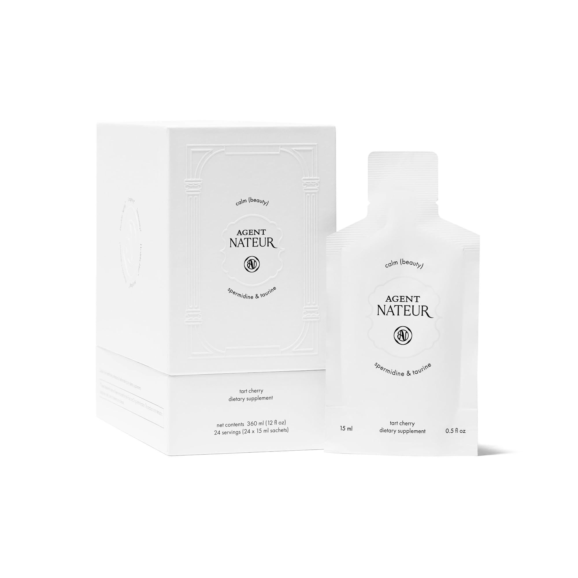 Agent Nateur Calm sachets packaging highlighting convenient daily serenity