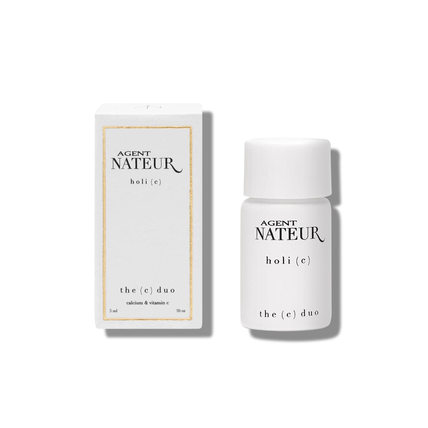 Agent Nateur holi (c) duo powder being mixed with water for a brightening application