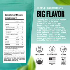 Agoge hemp protein powder Matcha label close-up highlights NSF-certified sport purity.