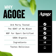 Agoge NSF badge graphic signals reliable sport-grade purity for athletes.