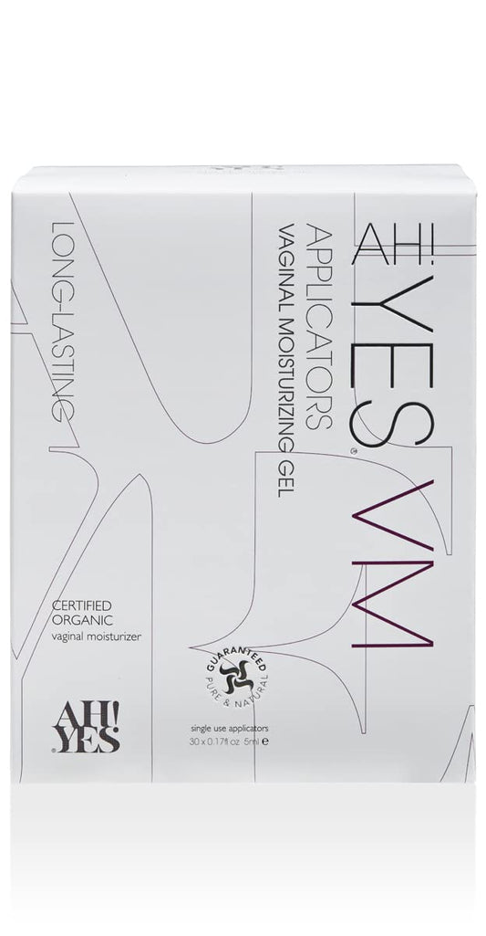 AH! YES VM water-based vaginal moisturizer bottle enabling quick intimate hydration.