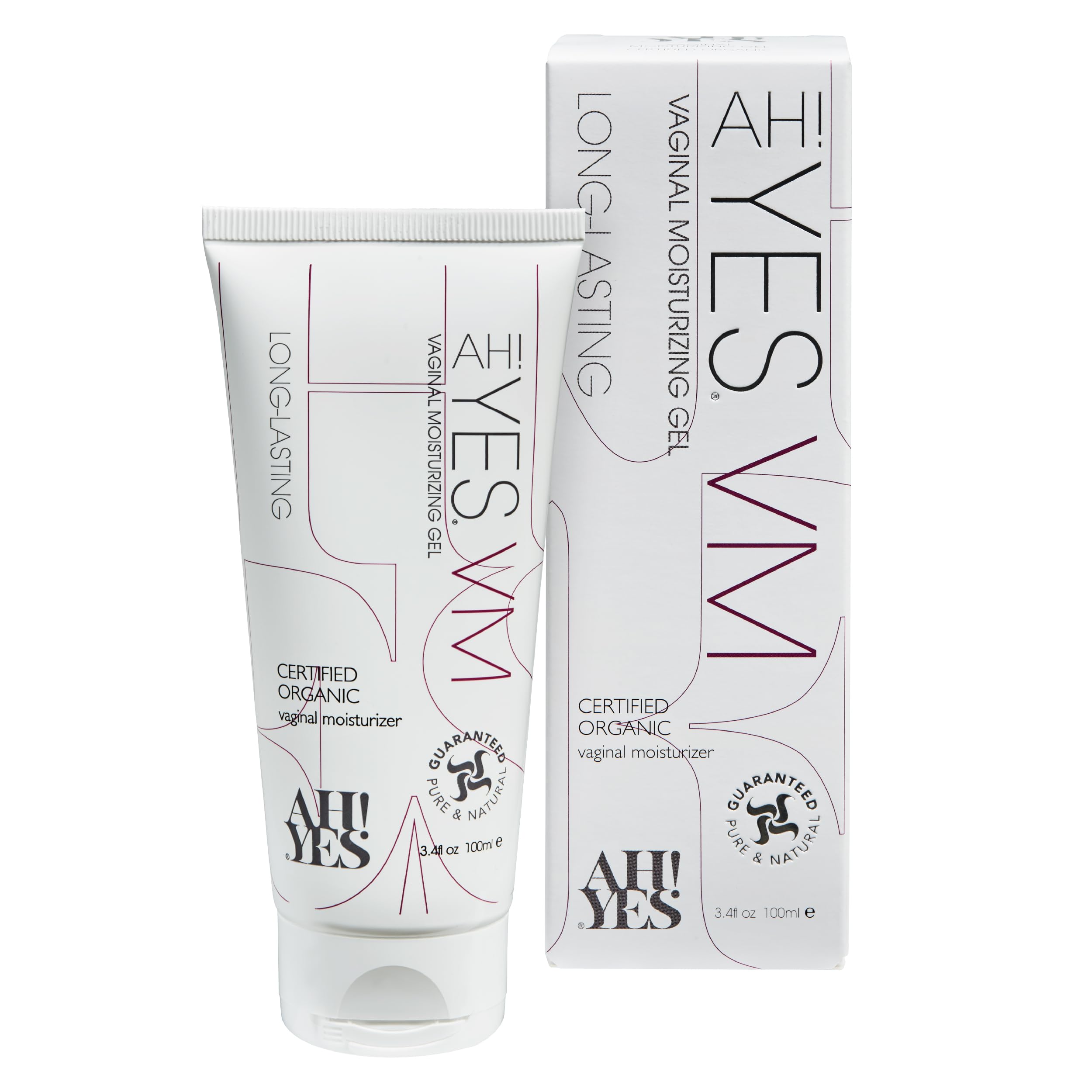 AH! YES VM water-based vaginal moisturizer bottle for quick, long-lasting hydration.
