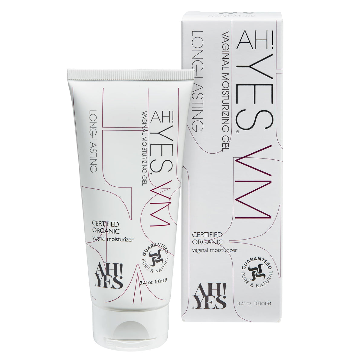 AH! YES VM water-based vaginal moisturizer bottle for quick, long-lasting hydration.