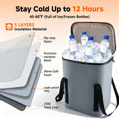 Aheamdear 19-quart ice bucket minimizes refills for longer cooling sessions