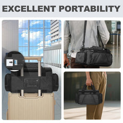 AHIBIO CPAP bag multiple-pockets keeps mask, tubing, and adapters organized