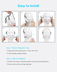 AHIYIYI CPAP headgear package includes two pieces and clips