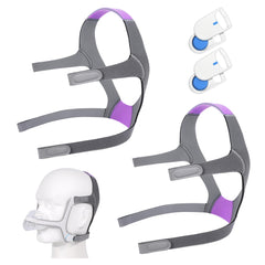 AHIYIYI N20 headgear strap in purple for ResMed, adjustable fit and secure clips.