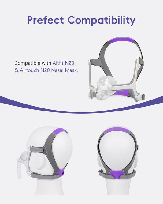 AHIYIYI CPAP headgear with magnetic clips ensures personalized comfort.