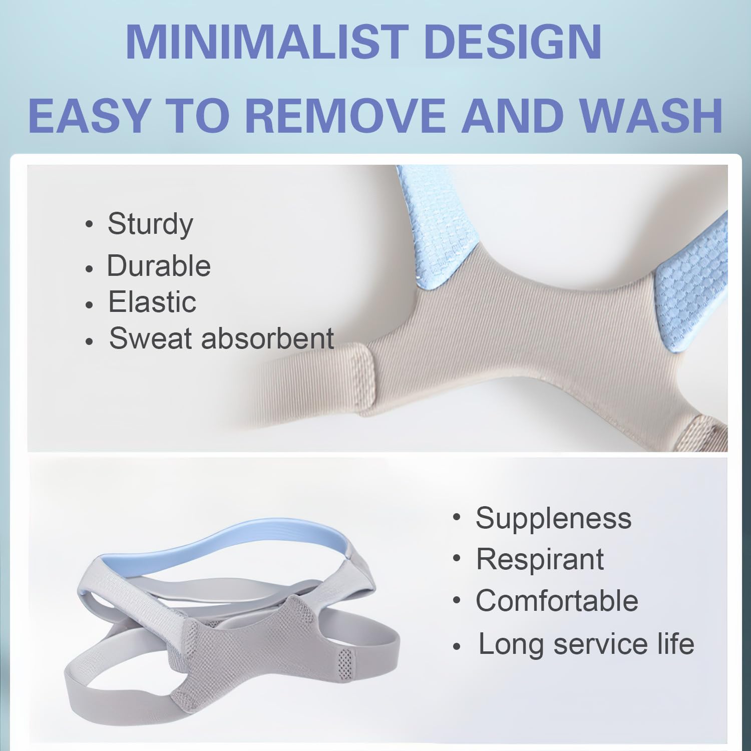 AICANMOU easy-care headgear—hand-wash weekly for fresh, long-lasting performance.