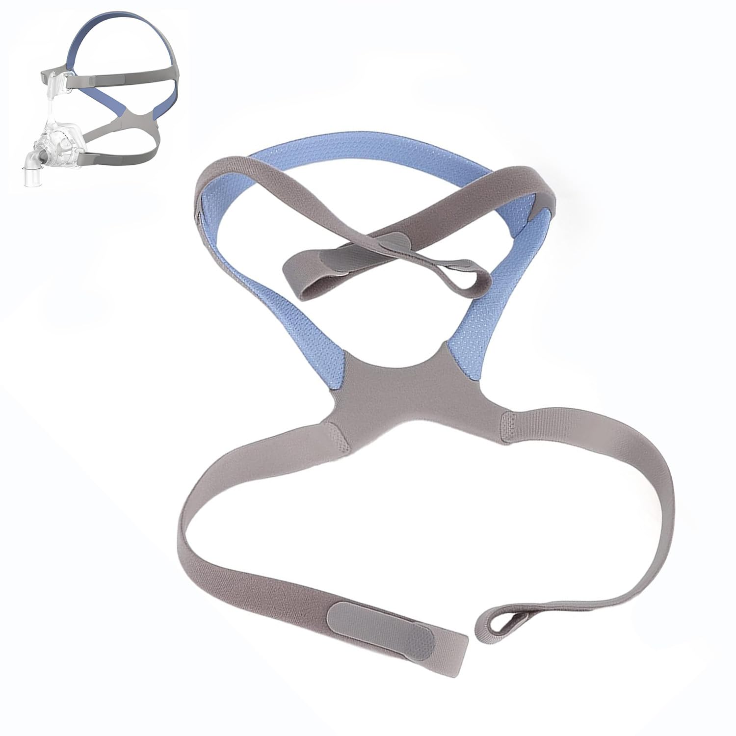 AICANMOU elastic breathable headgear strap provides soft, secure support during CPAP sessions.