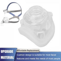 AICANMOU Mirage FX nasal cushion angled fit reduces nasal bridge pressure for comfort.