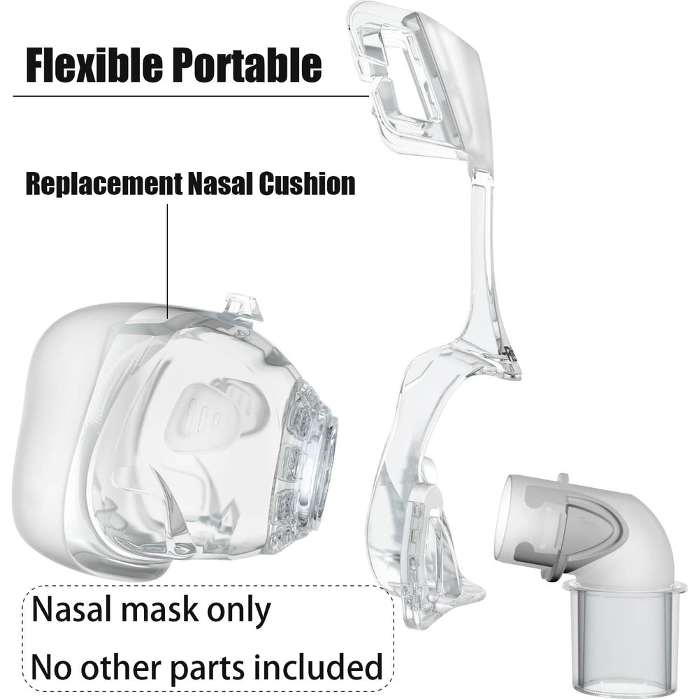 AICANMOU Mirage FX cushion connects smoothly to the mask frame.