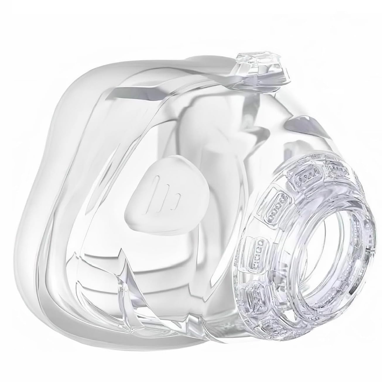 AICANMOU Mirage FX nasal cushion close-up showing skin-friendly silicone for comfort.
