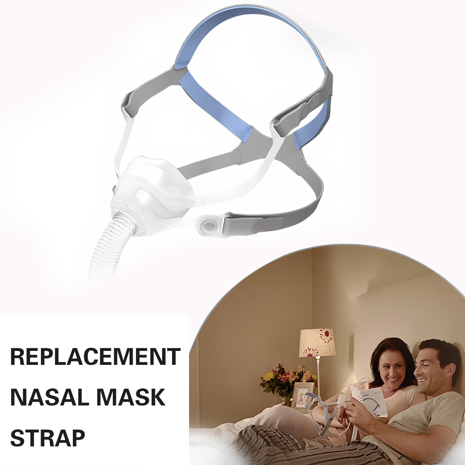 AICANMOU 2-pack gray headgear for universal Mirage FX compatibility and easy replacement.