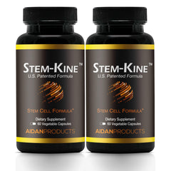 Aidan Products Stem-Kine bottle shows capsules for endothelial health support.