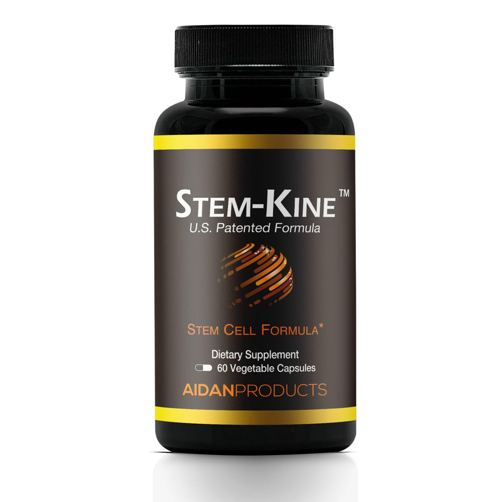 Aidan Stem-Kine bottle front view suggesting endothelial health support.