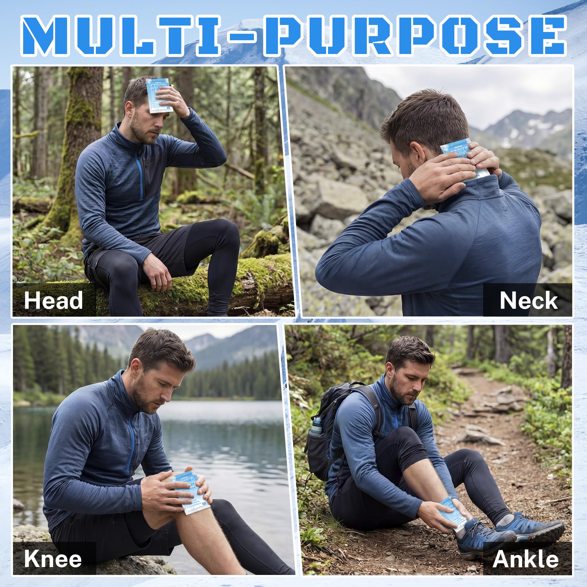 No freezer needed cold pack for easy, immediate cooling