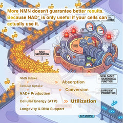 Capsules closeup for AIDEVI NMN 18000, easy daily intake.