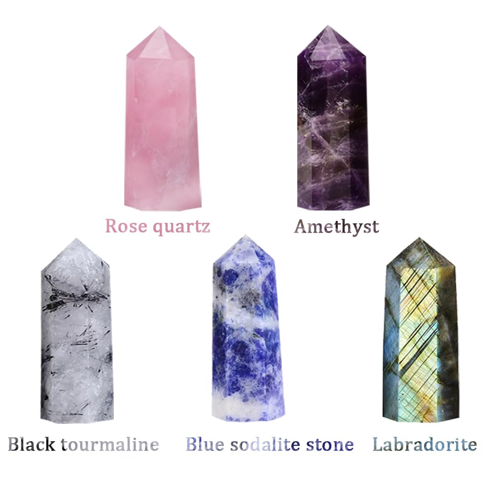 AierCrystal amethyst point wand ideal for meditation and chakra balancing