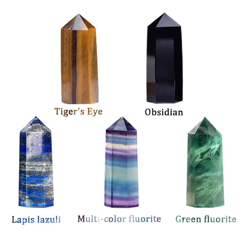 AierCrystal black tourmaline point wand helps grounding in office or living spaces
