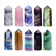 AierCrystal rose quartz point wand for calming energy and elegant home decor