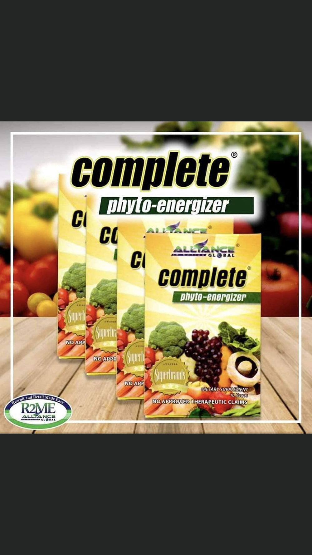 AIM Global Complete Phyto-Energizer bottle front view, showcasing a comprehensive daily nutrition blend