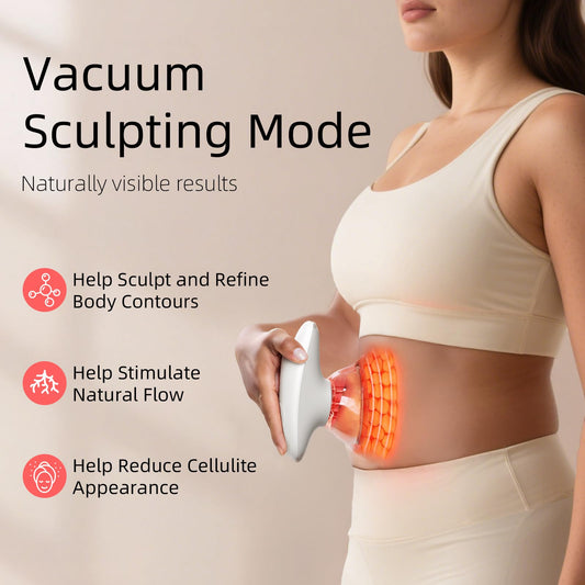Aimmbiuty body sculpting machine side view shows compact, easy-to-handle profile.