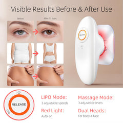 Aimmbiuty red-light treatment panel provides gentle warmth for skin comfort.