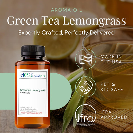 Air Esscentials diffuser setup with Green Tea & Lemongrass scent enhancing space