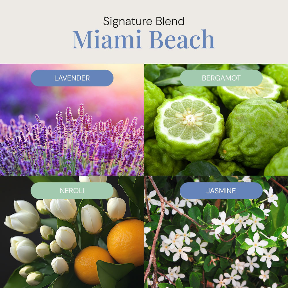 Air Esscentials Miami Beach diffuser cloud filling room with lasting fragrance.