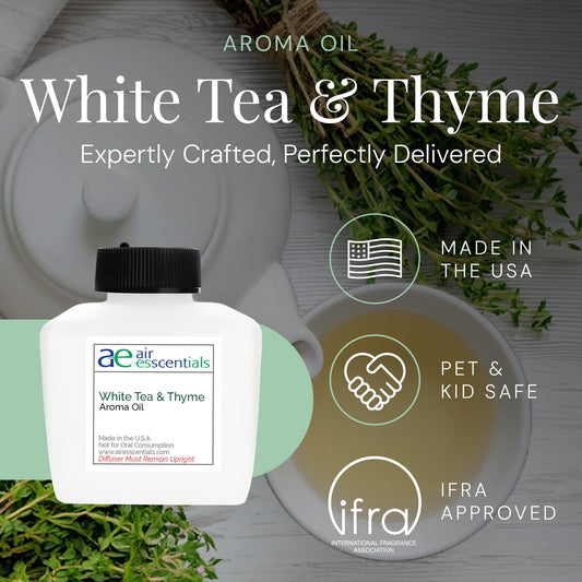 Air Esscentials Rose Petals Thyme Balsam blend for sophisticated living spaces.