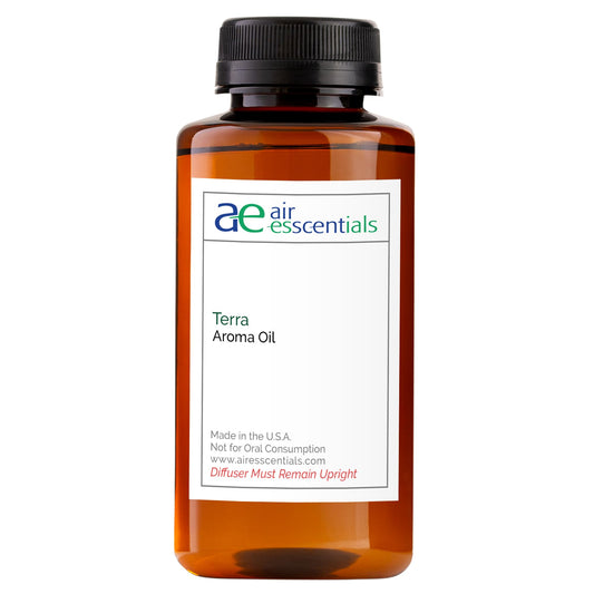 Air Esscentials Terra Aroma Oil bottle for long-lasting diffusion in diffusers.