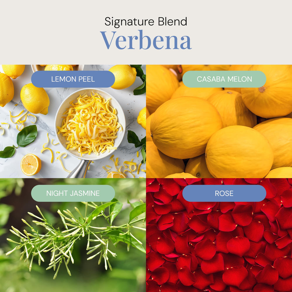 Air Esscentials Verbena aroma oil label shows USA-made quality and IFRA compliance