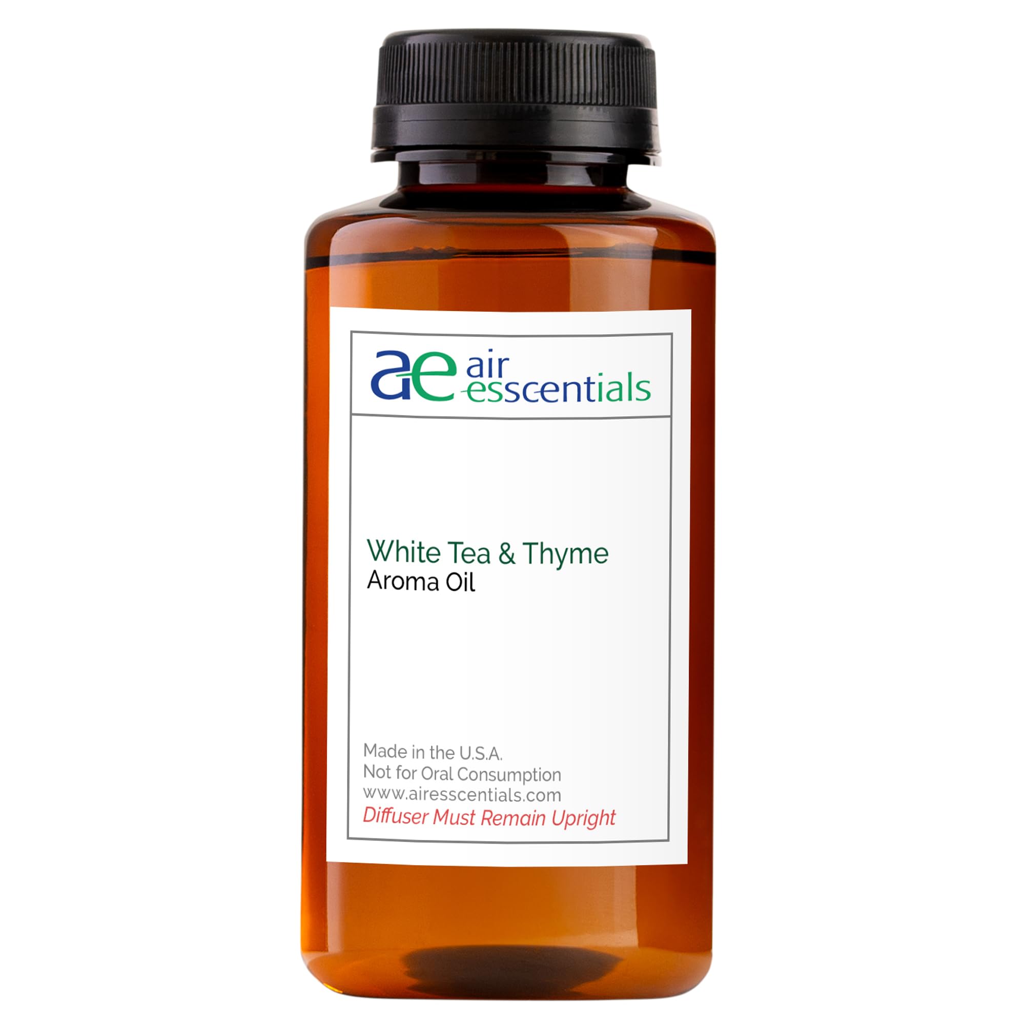 Air Esscentials White Tea & Thyme bottle front for lasting aroma.