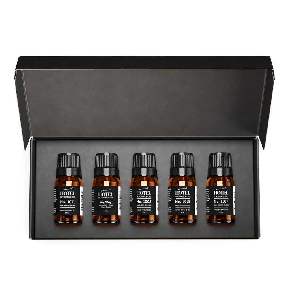 Air-Scent gift set with seaside hotel diffusers for a calming home ambience.