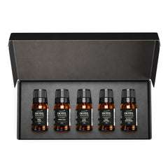 Air-Scent Hotel Diffuser Oil Gift Set packaging highlighting tranquil hotel-inspired ambiance.