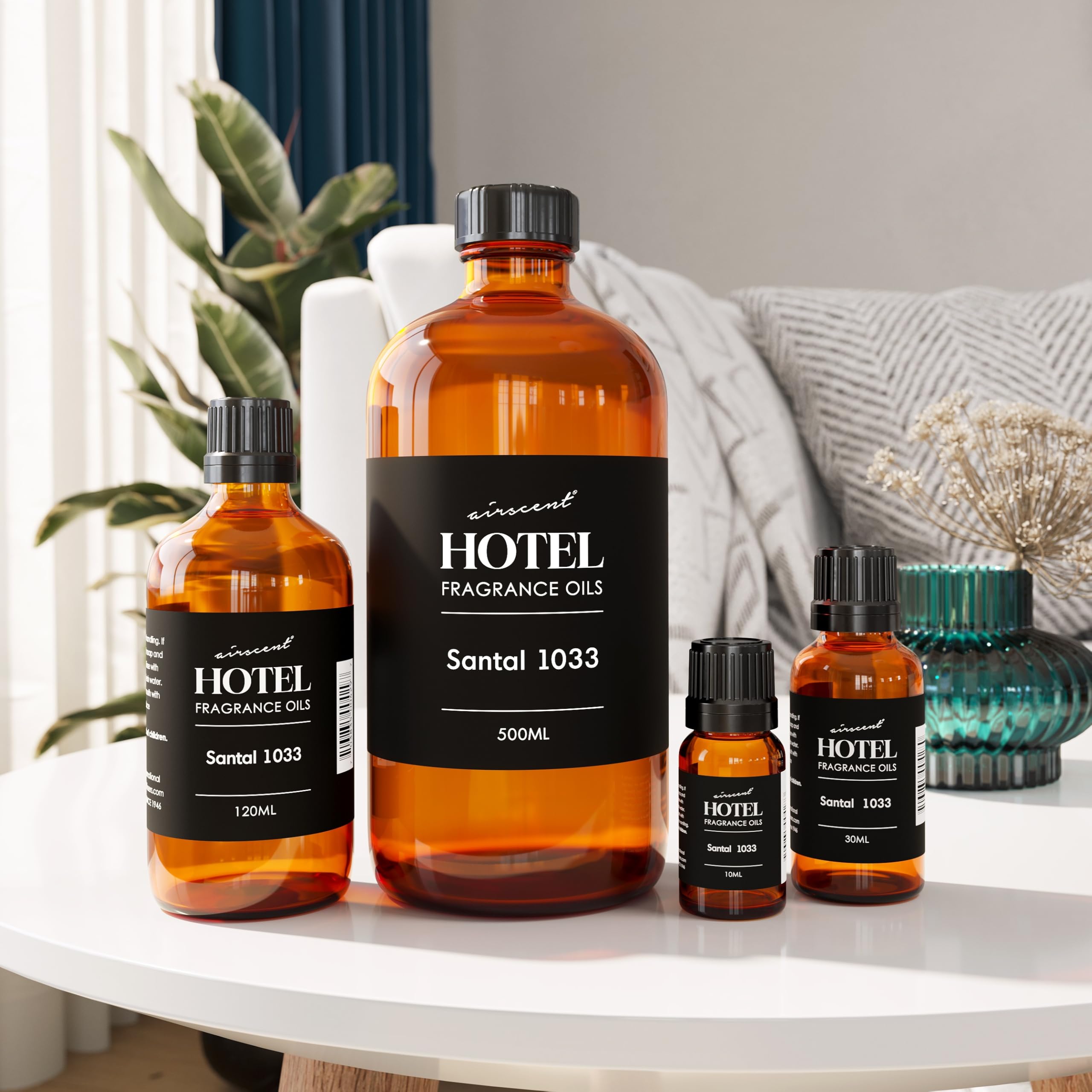 Air-Scent Santal Diffuser Oil No. 1033 cap, controlled pour and longevity